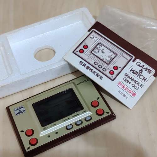 罕見有盒 ~ 任天堂1981年 過橋抽板 Game & Watch 卡片遊戲機 MANHOLE 日本版 Nintendo