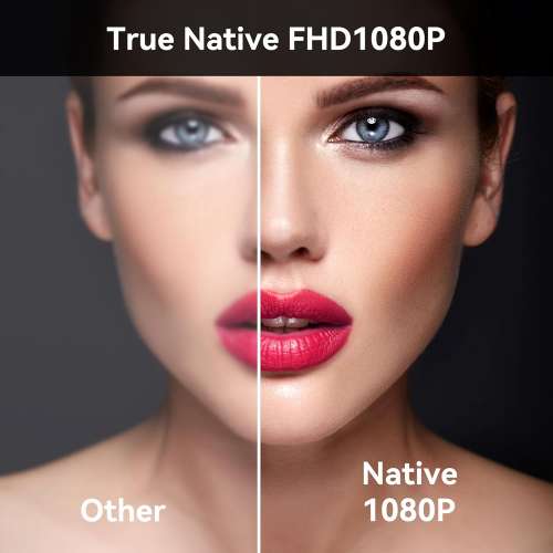 Mini Projector 4K Wi-Fi 6 (Dual Band 2.4/5GHz) , Native 1080P Smart Projector