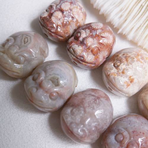 天然珊瑚玉 金蟾通孔手串小件