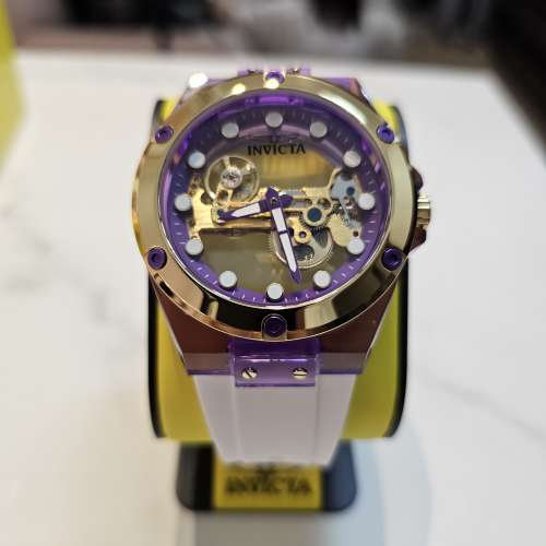 Invicta Speedway 紫金，白帶 48mm 手上鏈機械錶