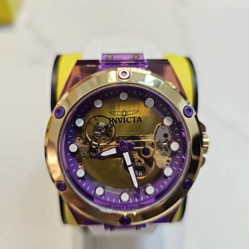 Invicta Speedway 紫金，白帶 48mm 手上鏈機械錶