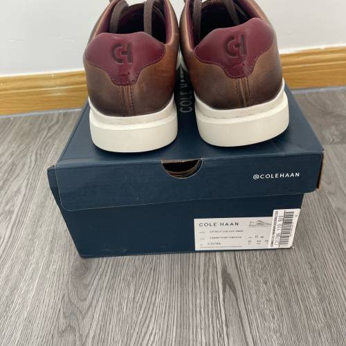 全新有盒美國品牌Cole Haan 啡色寬楦牛津小板鞋