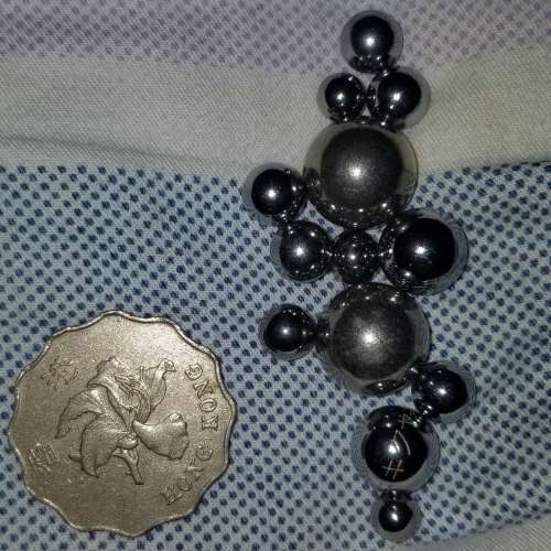 一套價13粒鋼珠+1990年時代樽瓶 Total 13pcs One Set Price Steel Metal Beads Toy...