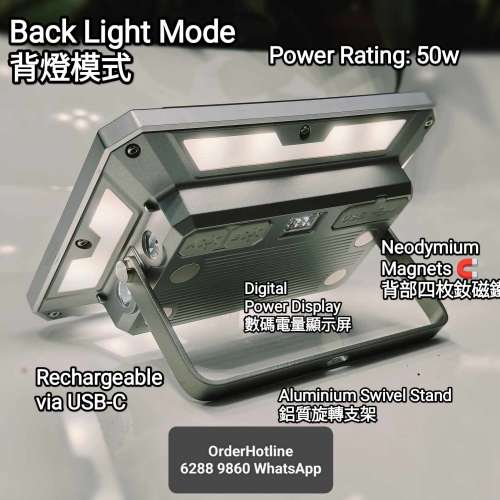 多功能充電寶電筒應急燈1千流明 Multifunctional LED Lights w/ Power Bank. Recha...