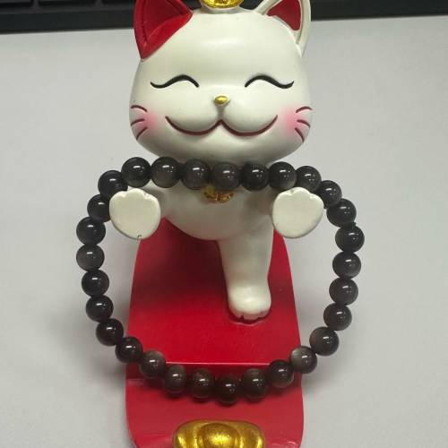 全新實物貓眼銀曜石手鏈