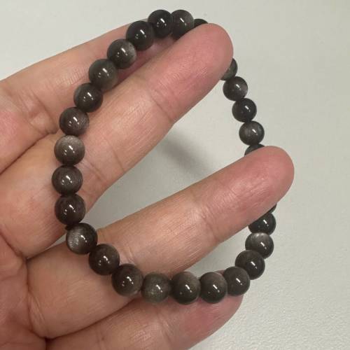 全新實物貓眼銀曜石手鏈