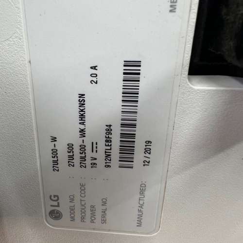 $300 不議價 27 吋 UltraFine™ 4K 超高清顯示器 LG 27UL500