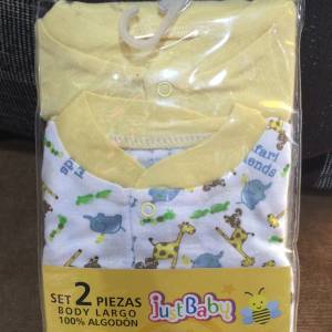 👶 JUST BABY Bodysuit 2pc Gift Set Newborns 0-6 months MIX NEW 嬰兒 體衣2件套👶