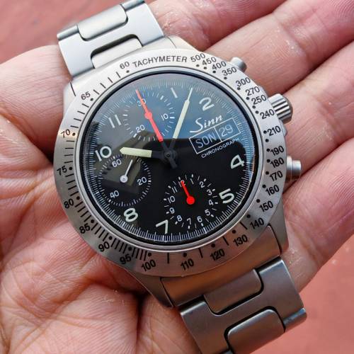 巳停產～古董 Sinn 256 Chronograph 自動機械計時錶