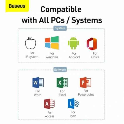 2-In-1 Baseus Presenter Wireless Remote Control 2.4GHz GREEN Laser 🟢