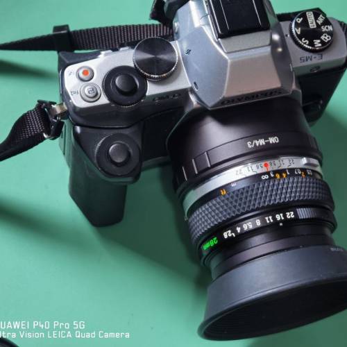 Olympus OM Zuiko Auto-W 28mm F2.8 鏡頭 (OM mount) + OM-M4/3轉接環 合Lumix Oly...