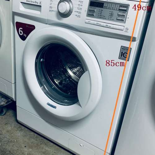 二手前置式 洗衣機 LG 薄身型 1200轉 6KG 95%新 包送及安裝(包保用)****WF-NP1206MW