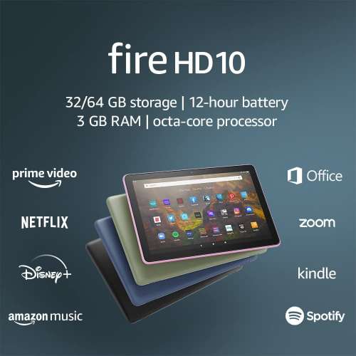 Amazon Fire HD 10 Tablet,11th Gen,2021 release,10.1" 1080p full HD display,全...