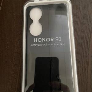 榮耀 HONOR 90 原裝手機套 手帶貼皮保護殼 Hand Strap Phone Case 5199AANA 黑色 B...