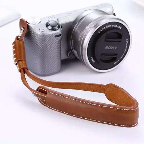 真皮微單相機手腕帶（棕色）