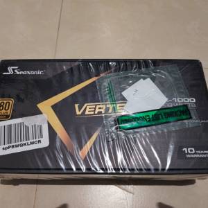 全新 Seasonic (海韻) Vertex GX-1000 PSU 電源火牛 (1000W/ATX 3.0/PCIe 5.0/金牌...