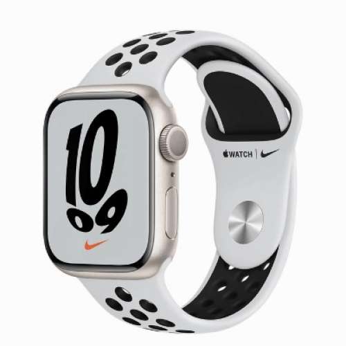 全新Apple Watch Nike Series 7 GPS  41mm Starlight /Midnight Nike /綠色 N03 inn...
