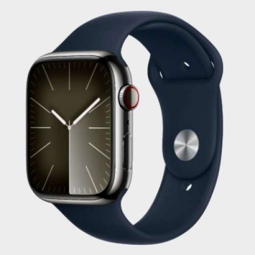 熱賣點 旺角店 Watch Series 9 GPS + 流動網絡 45mm 銀色不鏽鋼錶殼 智能手錶 配風...