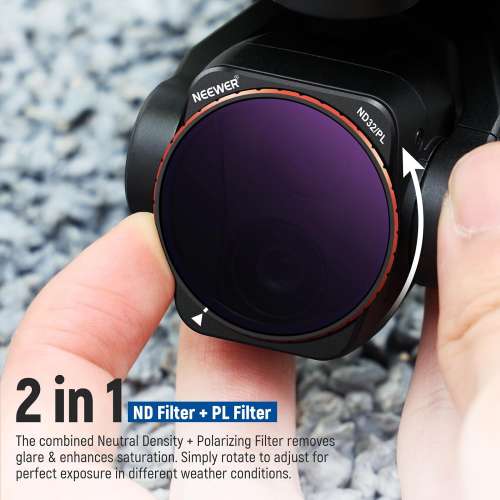Neewer ND8/PL, ND16/PL, ND32/PL, ND64/PL Polarizer Neutral Density Filter Kit