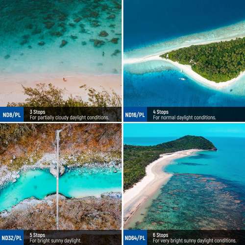Neewer ND8/PL, ND16/PL, ND32/PL, ND64/PL Polarizer Neutral Density Filter Kit