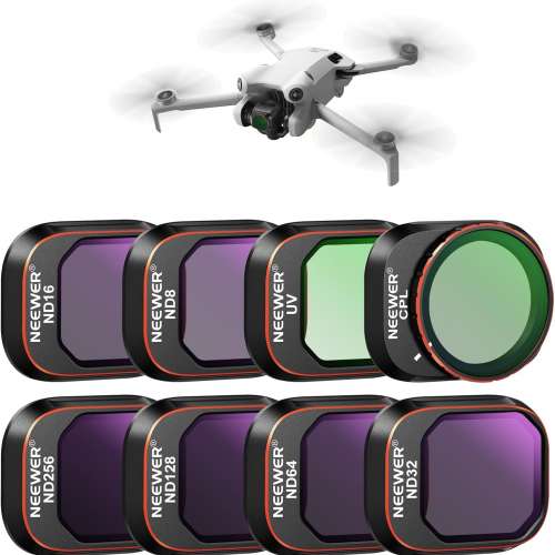 NEEWER UV, CPLND8, ND16, ND32, ND64 ND128 and ND256 Filter Set For DJI Mini 4