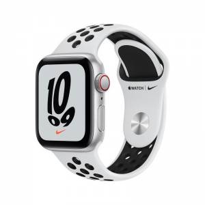 全新Apple  Watch Nike SE 1 40mm GPS 銀色鋁金屬錶殼 純銀白色配上黑色 Nike 運動...