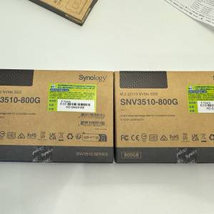全新 Synology M.2 NVMe SSD - SNV3510-800G