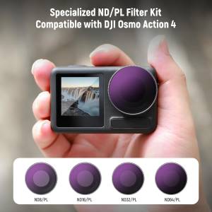 Neewer ND8/PL, ND16/PL, ND32/PL and ND64/PL Filter Set For DJI Osmo Action 4