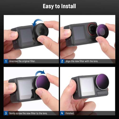 NEEWER ND/CPL Filters Kit For DJI Osmo Action 4 (6-Pack)