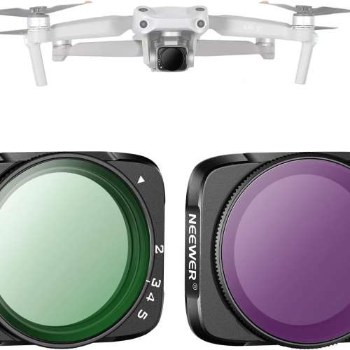 NEEWER Variable ND Filter Set ND4-32 & ND64-512 For DJI Air 2S (2-Pack)