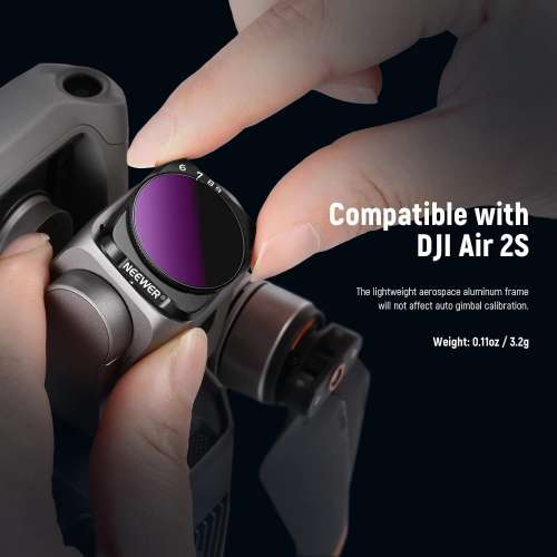 NEEWER Variable ND Filter Set ND4-32 & ND64-512 For DJI Air 2S (2-Pack)