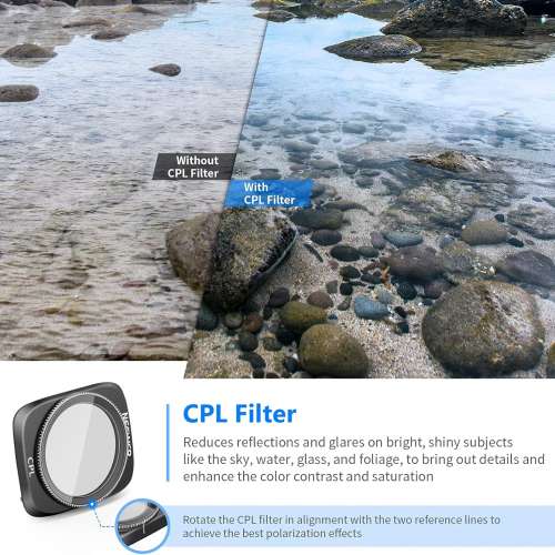 NEEWER UV, CPL, ND4, ND8, ND16 and ND32Filter Set For DJI AIR 2S (6-Pack)