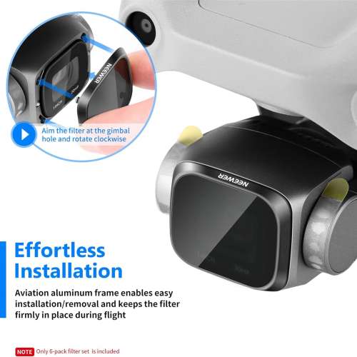 NEEWER UV, CPL, ND4, ND8, ND16 and ND32Filter Set For DJI AIR 2S (6-Pack)