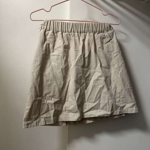 短裙 Made in Korea Light beige colour Free size Waist: 62cm - 78cm Length: 41...