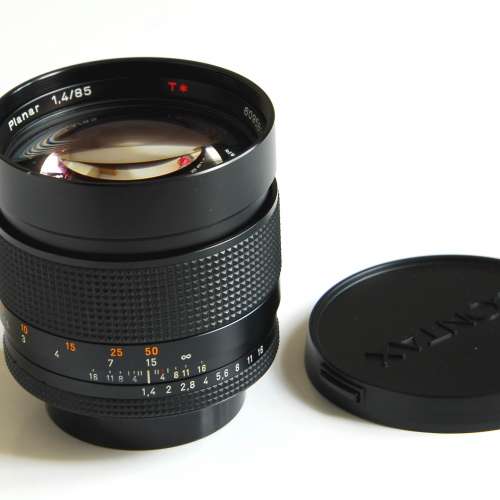 Contax 85mm f1 4 carl zeiss t planar aeg made in west germany 