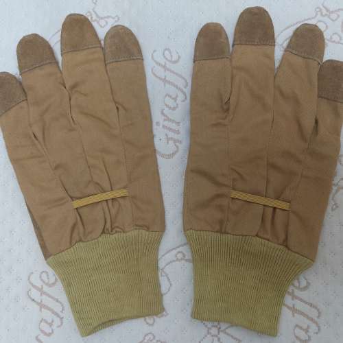 全新 淺啡色燒焊手套一對 勞工手套 燒焊手襪 建築手套 野營燒烤手套 耐磨 耐熱 寵物...