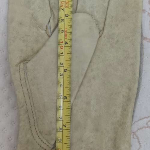 全新 米色+灰色全皮燒焊手套 燒焊手襪 勞工手套 建築手套 野營燒烤手套 耐磨 耐熱 ...