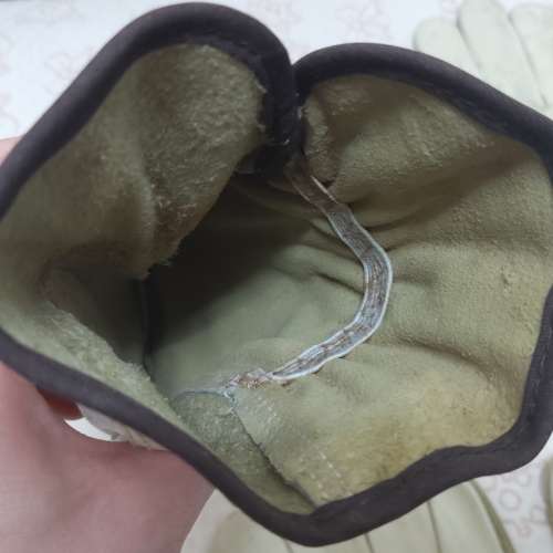 全新 米色+啡色全皮燒焊手套 勞工手套 燒焊手襪 建築手套 野營燒烤手套 耐磨 耐熱 ...