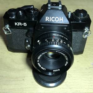 全手動Ricoh KR-5 有測光連原廠50mm 2.2鏡頭新浄