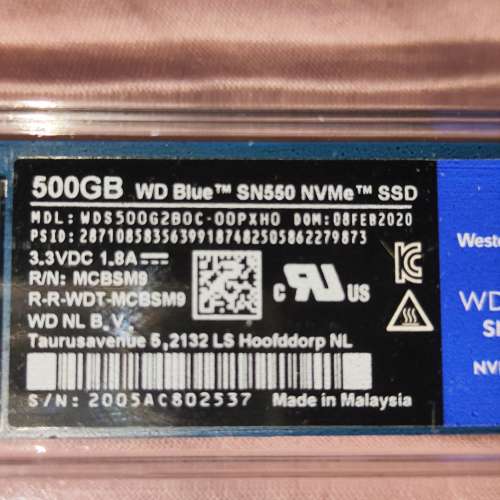 Western Digital 500gb SSD M2送rtx1030+2d顯卡