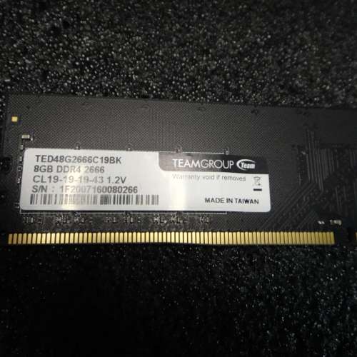 Desktop Ram TEAM 8GB單條 DDR4 2666