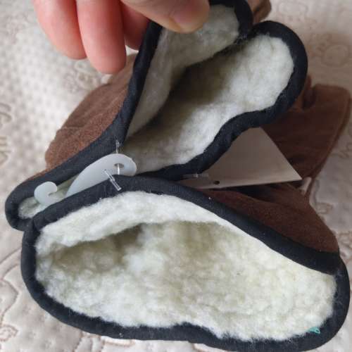 全新 棕色全皮厚料燒焊手套一對 燒焊手襪 建築手套 勞工手套 野營燒烤手套 耐磨 耐...