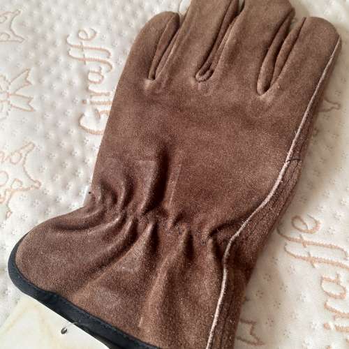 全新 棕色全皮厚料燒焊手套一對 燒焊手襪 建築手套 勞工手套 野營燒烤手套 耐磨 耐...