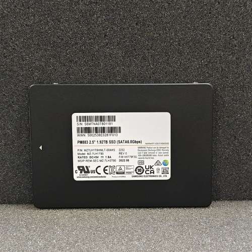 Samsung PM883 1.92TB SSD 2.5″ SATA (MZ7LH1T9HMLT-00AK5)