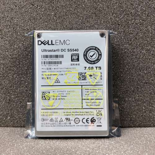 Dell EMC Ultrastar DC SS540 7.68TB SSD 2.5″ SAS (WUSTVA176BSS205)
