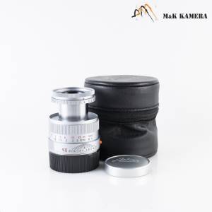 稀有銀色版本Leica Macro-Elmar-M 90mm F/4.0 E39 Silver Lens Yr.2002 Germany 11...