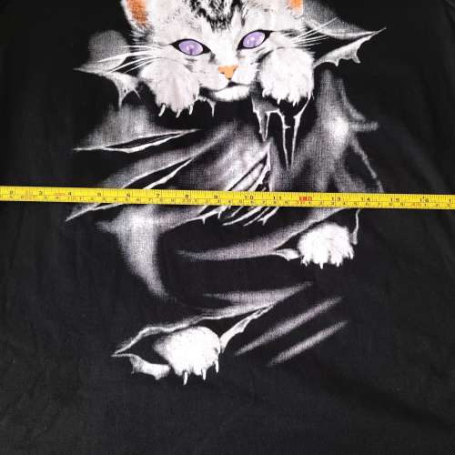 全新黑色貓咪圖案短袖T-Shirt 上衣 T恤 襯衫 襯衣 tee恤 短袖衫