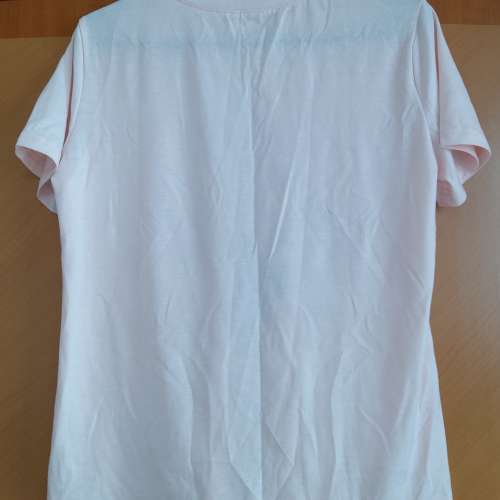 全新粉紅色中式圖案短袖T-Shirt 上衣 T恤 襯衫 襯衣 tee恤 短袖衫