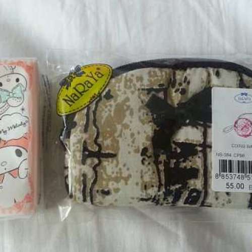 全新泰國名牌 NaRaYa coins bag 蝴蝶 散字包 銀包仔 錢包