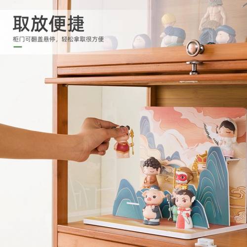 茶色手辦展示櫃樂高亞克力透明仿玻璃化妝品貨架煙櫃陳列櫃擺積木 Cabinets